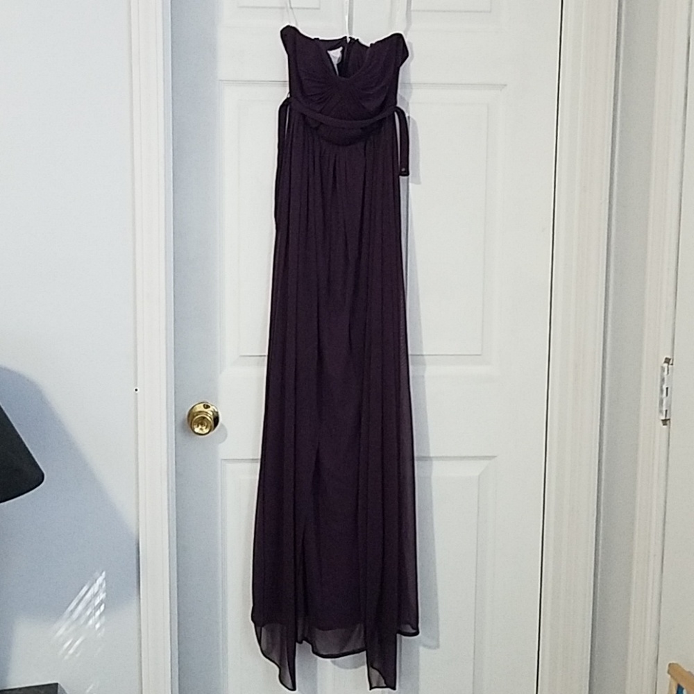 David's Bridal versa bridesmaids dress plum size 2